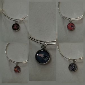 Patriots theme stainless steel adjustable bracelet